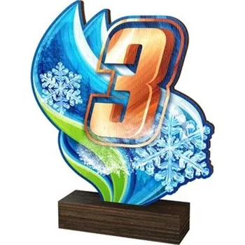 Volný čas Poháry Bauer Dřevěná plaketa WF296 | Čísla