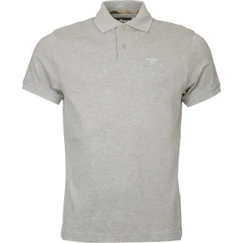 Barbour Tartan Pique Polo Shirt — Grey Marl
