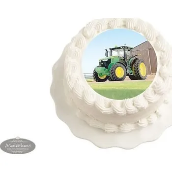 Jedlá dekorace na dort SvětCukrářů.cz Jedlý papír traktor John Deer - 20 cm