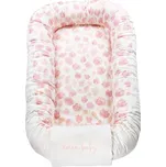enie baby Hnízdečko do postýlky SATINE pink leaves