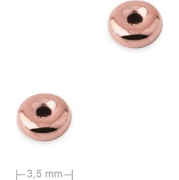 Přívěsek Stříbrný distanční kroužek 3,5 x 1 mm pozlacený 18K růžovým zlatem