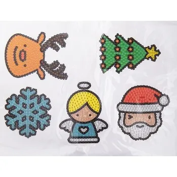 kreativní sada Diamantové malování sada samolepek s vánočními motivy 5ks