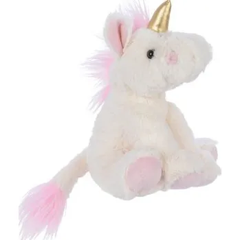 plyšák Plyšový jednorožec se zlatým rohem, 20x20x24 cm