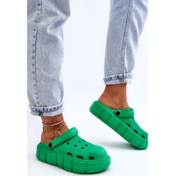 Dámské pantofle Boto Dámská pěnová platforma Crocs Beckett Barva: Zelená, Velikost: 36/37