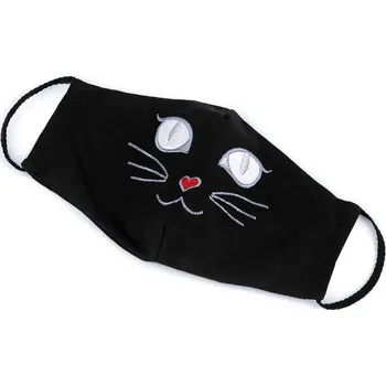 rouška Rouška s pruženkou za uši kočka - 2vrstvá