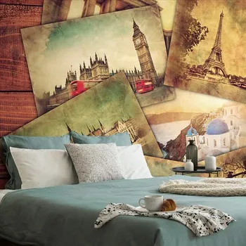 Tapeta Dovido Samolepící tapeta pohlednice světových metropolí