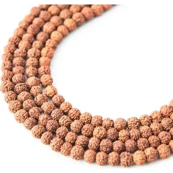 Korálek Korálek ze semínka Rudraksha přírodní nebarvený 5 mm