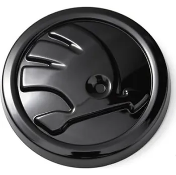 Znak automobilu Znak ŠKODA 90mm černá lesklá 5JA853621 AUL 32D853621A