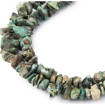 Náramek Zlomky z minerálu Tyrkys africký 80cm