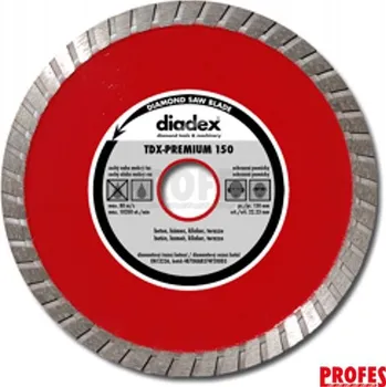 Řezný kotouč Diadex DIAMANTOVÝ KOTOUČ DIADEX TDX-PREMIUM pr.150 x 2,3/7,5 x 22,2mm