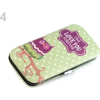 Manikúra v pouzdře sova - 6 růžová světlá