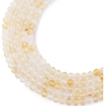 Dětské navlékací korálky Korálky z minerálu Citrín 4 mm broušené
