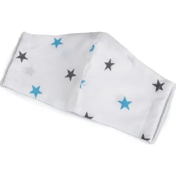 rouška Bavlněná rouška dětská - 8 modrá hvězda