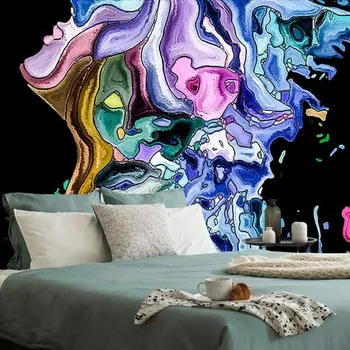 Tapeta Dovido Tapeta barevná silueta ženského obličeje