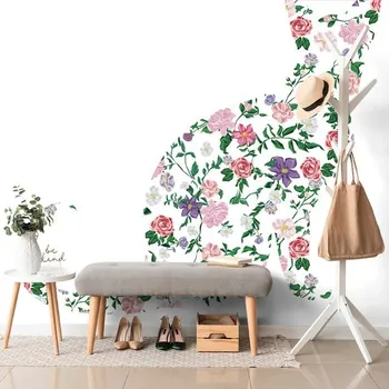 Tapeta Dovido Tapeta kočka z květin