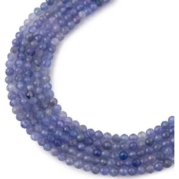Dětské navlékací korálky Korálky z minerálu Tanzanit 2 mm broušené