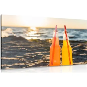 Obraz Dovido Obraz osvěžující nápoj na pláži