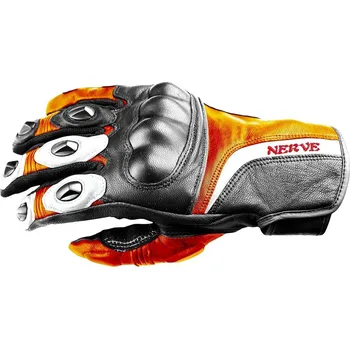 Moto rukavice NERVE Rukavice na motorku KQ11 Orange - Velikost S