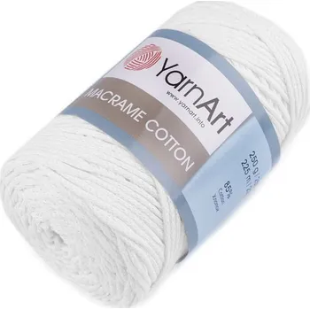Příze Pletací příze Macrame Cotton 250 g - 11 (751) bílá
