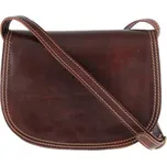 Kožená crossbody dámská kabelka Enila I Fratelli tmavě hnědá