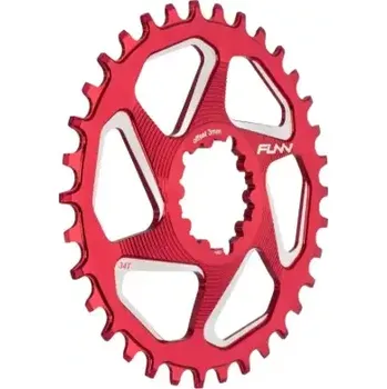 Převodník na kolo Funn Solo DX NW převodník pro Sram DM 3 mm offset Red 34z 34 zubů