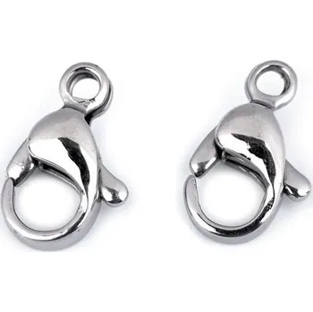 Materiál na výrobu šperku Karabinka z chirurgické oceli malá 6x10 mm 2 kusy