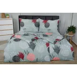 Krepové povlečení BASIC prodloužené SNELA šedé