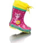 dívčí holínky gumové - potisk KOČKA, Pidilidi, PL0095-03, růžová - 30