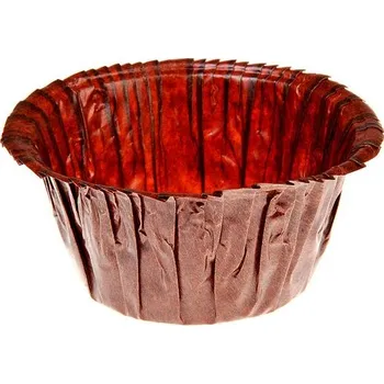 Potravinová fólie Pečící košíčky na muffiny samonosné - hnědé 50 ks -