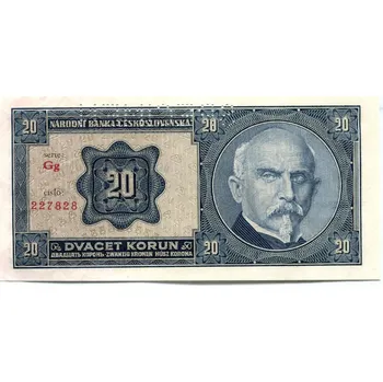 ČESKOSLOVENSKO. 20 korun 1926. Série Gg. Hej. 21c2.