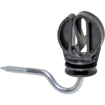 Ohradník VNT electronics s.r.o. Izolátor se zahnutým vrutem 6 mm pro elektrický ohradník, pro lanka a pásky do 30 mm - 10 ks