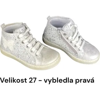 Dívčí baleríny Dětské kožené boty Balocchi Spring ARGENTO - 27