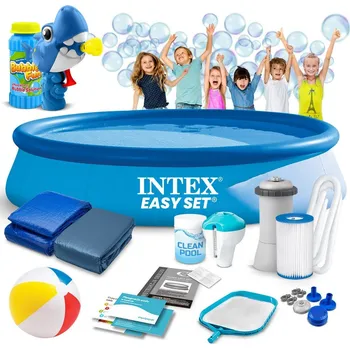 Bazén Zahradní bazén rozkládací 366 x 76 cm 15v1 INTEX 28132 + stroj na bubliny ZDARMA