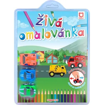 Živá omalovánka závodní auta 3 ks - C
