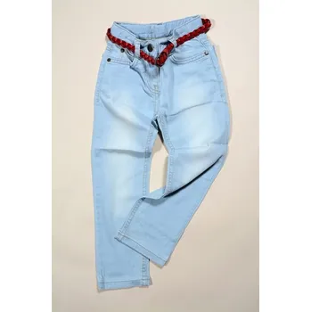 Dívčí džíny rifle dívčí s páskem, Wendee, DY25162-1, modrá - 122 | 7let