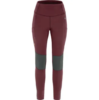 Dámské oblečení kalhoty turistické dámské FJÄLLRÄVEN Abisko Värm Trekking Tights W Port-Iron Grey - M