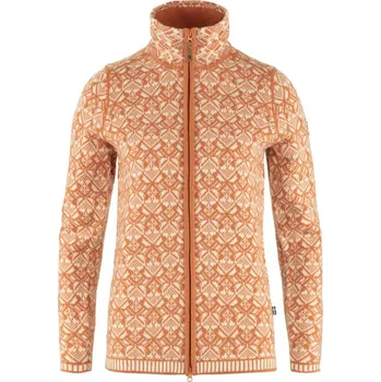 Dámská mikina svetr dámský FJÄLLRÄVEN Snow Cardigan W Desert Brown - XL