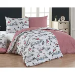 Povlečení Matějovský ZERMATT, zimní krajina, červeno bílá kostka, bavlna hladká, 140x200cm + 70x90cm