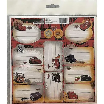 samolepka Samolepící jmenovky Cars Papír, 20x20 cm