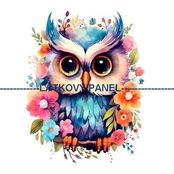 Látkový panel - Sovička - PT-33 Velikost: 25x25cm, Materiál: Mikroplyš