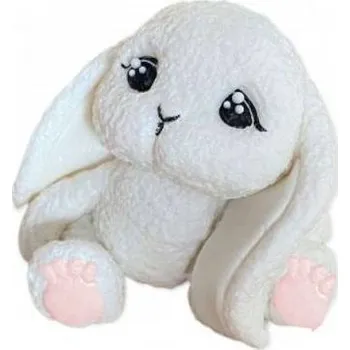 Jedlá dekorace na dort Cukrová figurka nádherný zajíček růžové tlapičky - K Decor