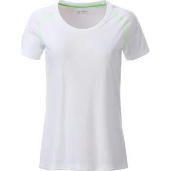 James & Nicholson (Daiber) Dámské funkční tričko JN495 - Bílá / jasně zelená | M