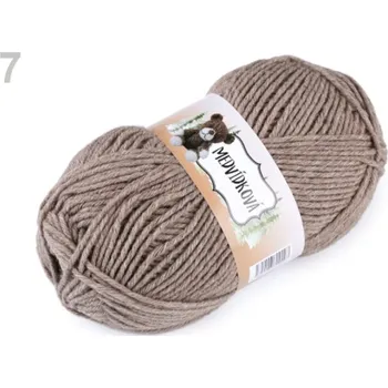 Příze Pletací příze medvídková 100 g - 7 (82089) béžová tm.