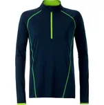 James & Nicholson (Daiber) Dámské funkční tričko s dlouhým rukávem JN497 - Tmavě modrá / jasně žlutá | L