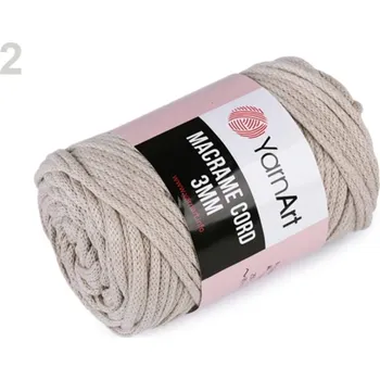 Příze Pletací příze Macrame Cord 3mm 250 g - 2 (753) přírodní