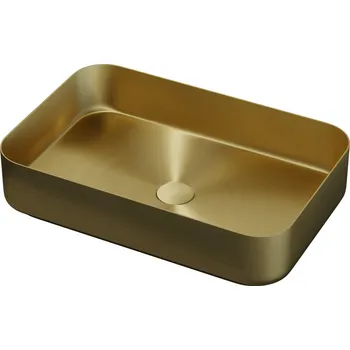 Umyvadlo BATH DELUXE 06-052-18-70-00 - Umyvadlo na desku LJORDAL 52x34 cm ocel/mosaz