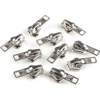 Zip Jezdec ke kostěným zipům 8 mm 10ks - 5 platina