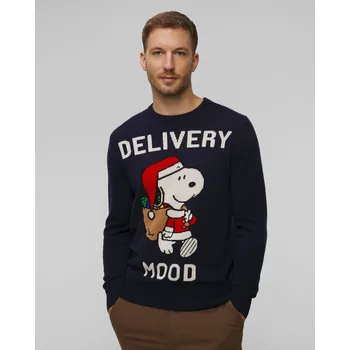 Pánský svetr Tmavě Modrý Pánský Vlněný Svetr Mc2 Saint Barth Heron Her0001-snoopy-delivery-61