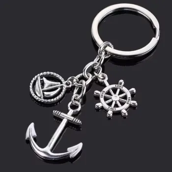 Fashion Jewelry Přívěsek na klíče Kotva jachta kormidlo