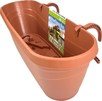 Truhlík plast 50x15x15 cm závěsný Barva: Hnědá